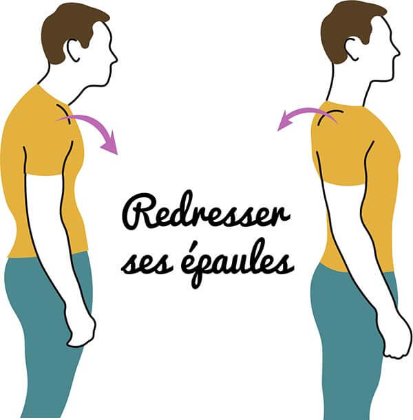 Redresser ses épaules enroulées vers l'avant