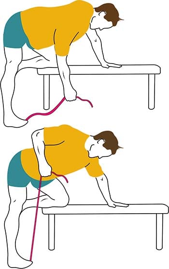 Exercice épaule enroulées vers l'avant