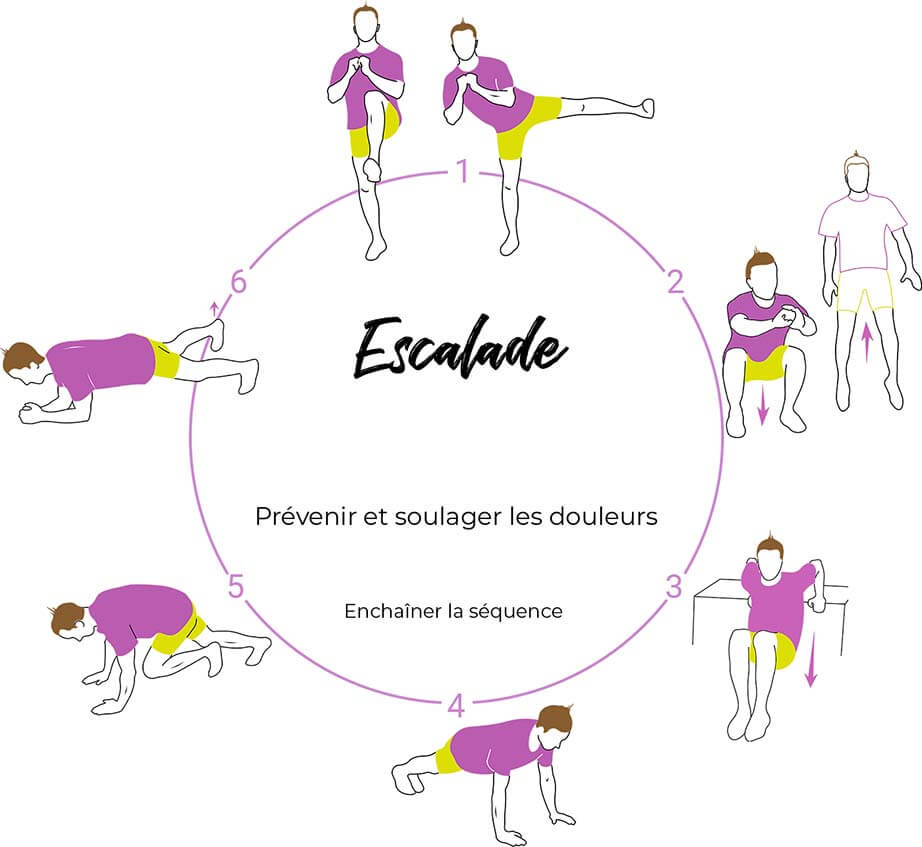 Roue des exercices pour l'escalade